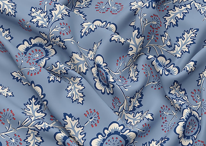 Land & Shore River, Blue Red - Twist&Fit Roman Blind - Image 4